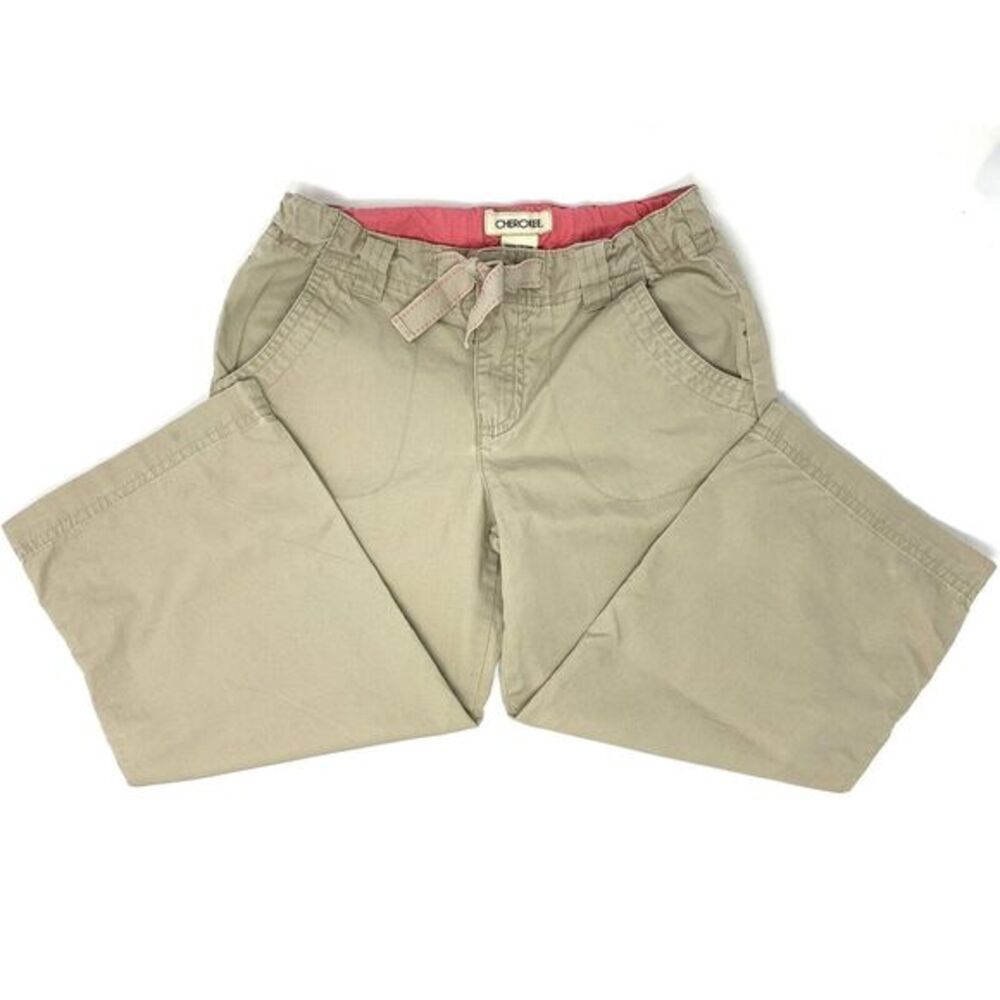 Cherokee Khaki with Roll Up Legs‎ Cotton Girl's Capri Pants Size 7